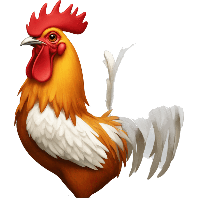 Captive rooster emoji