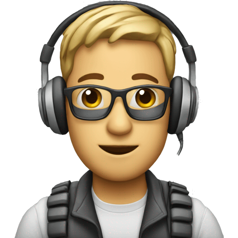 sound engineer with mixer and headphones emoji