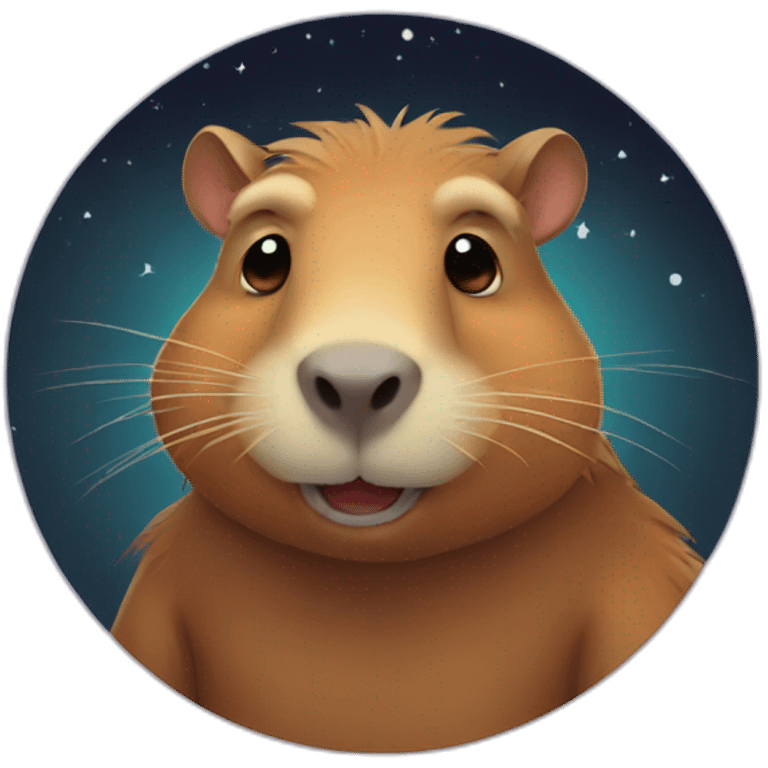 Capybara at Halloween party emoji