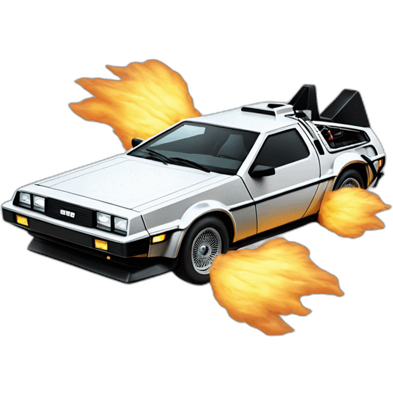 flying delorean emoji