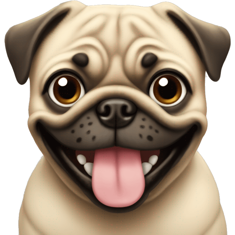 Pug laughing  emoji