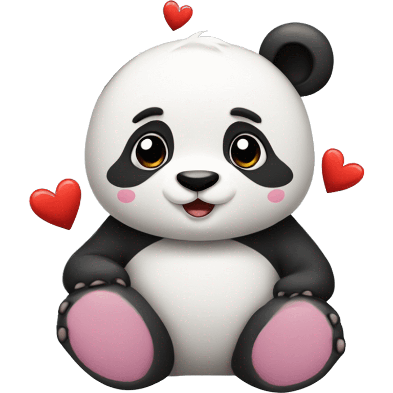 Panda con corazones  emoji