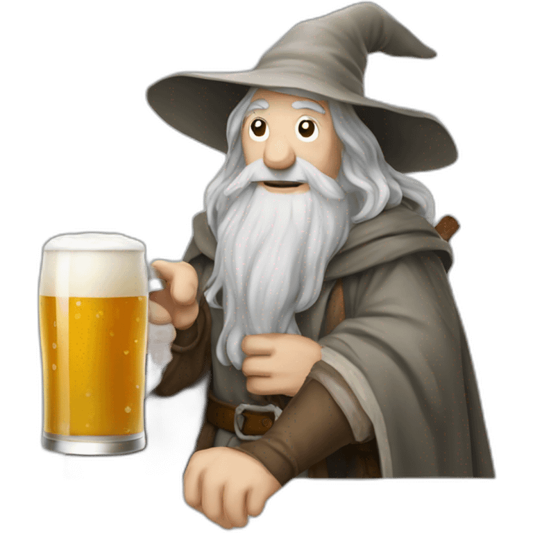 gandalf drink beer emoji