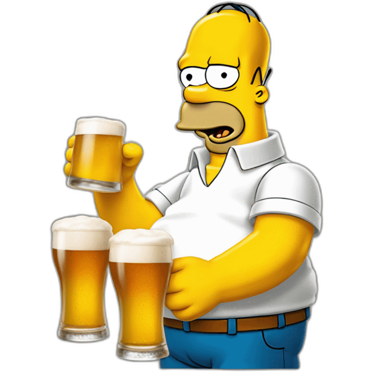 Homer simpson buvant une bière  emoji