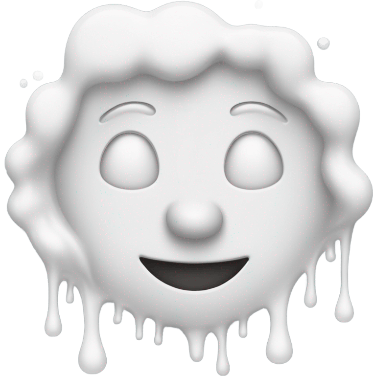 Face covered in milk liquid emoji