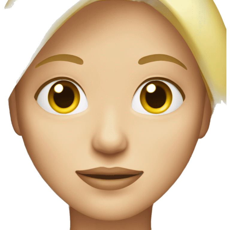 Woman of 29 years, blonde, round far emoji