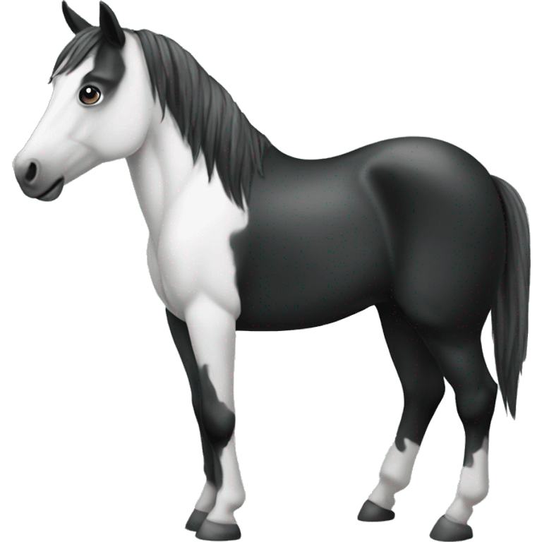 Black and White horse emoji