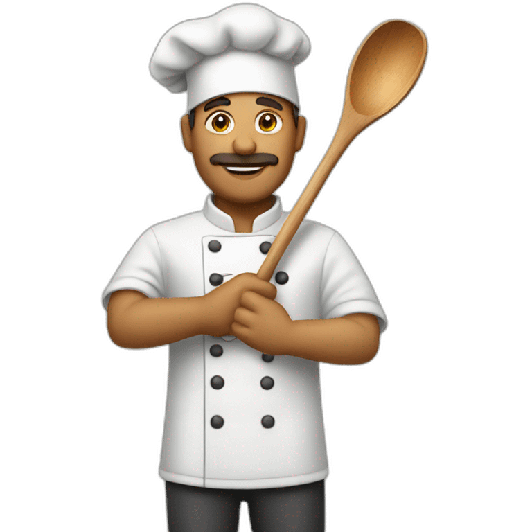  chef holding wooden spoon emoji