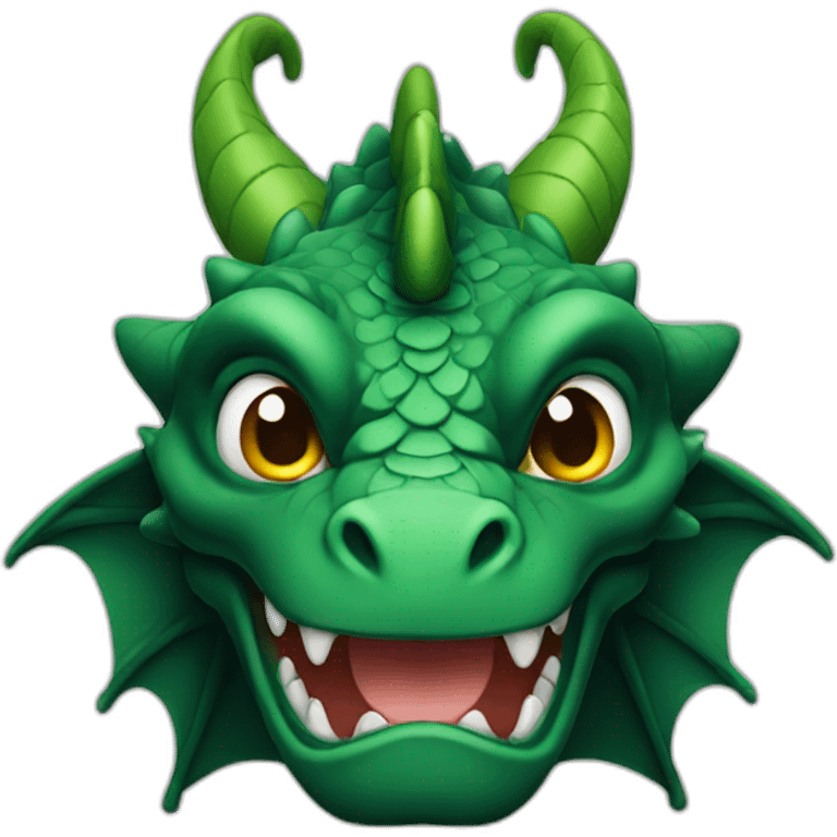 Dark green dragon emoji