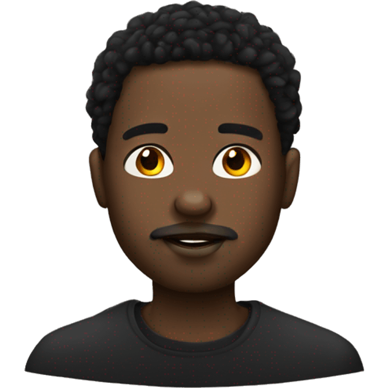 black guy with a septum piercing and fat emoji