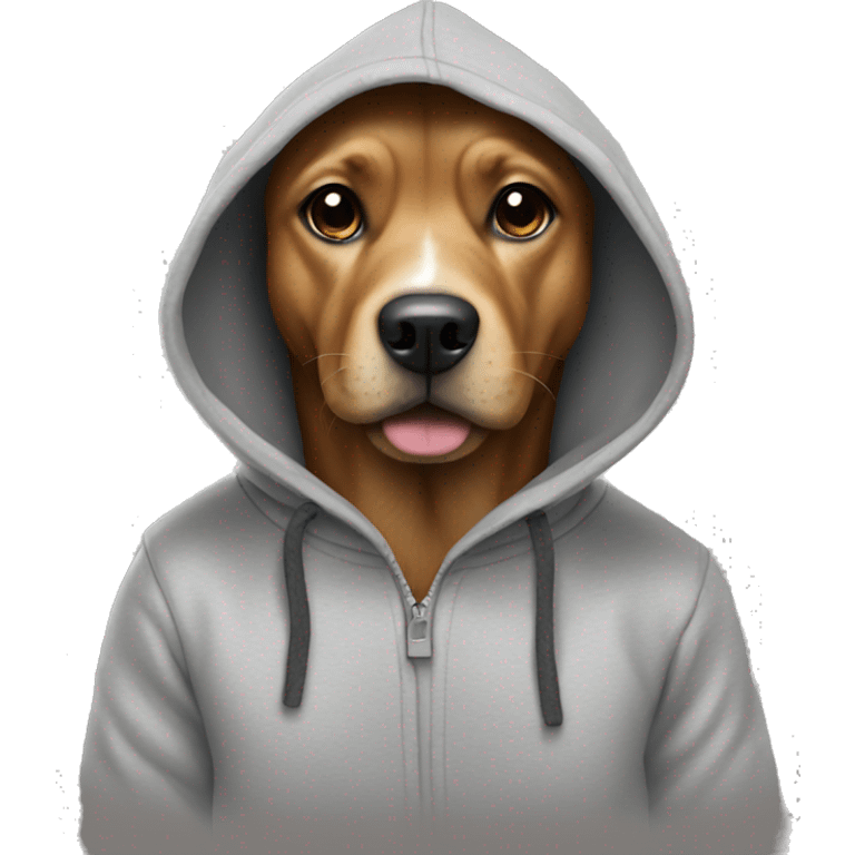 Dog wearing hoodies emoji