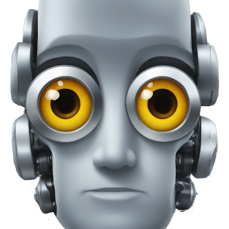 Robot ojos cansados emoji