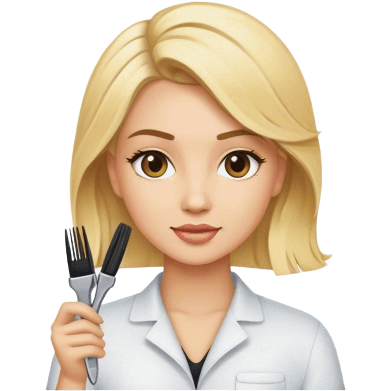 Blonde bob girl hair stylist emoji