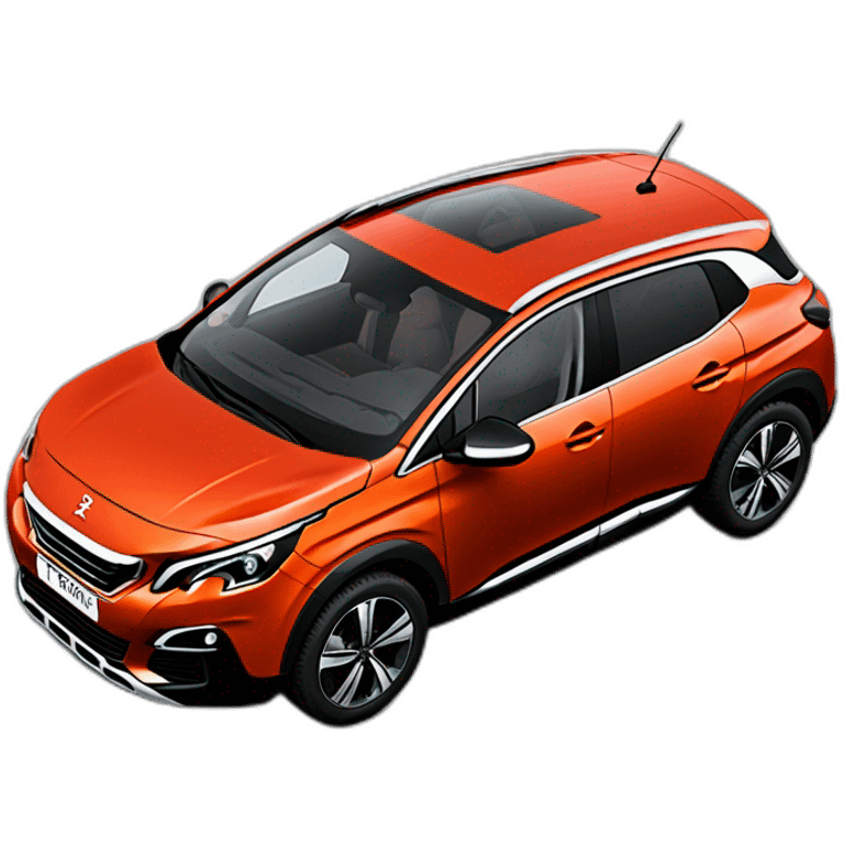 peugeot 3008 rouge coté droit emoji