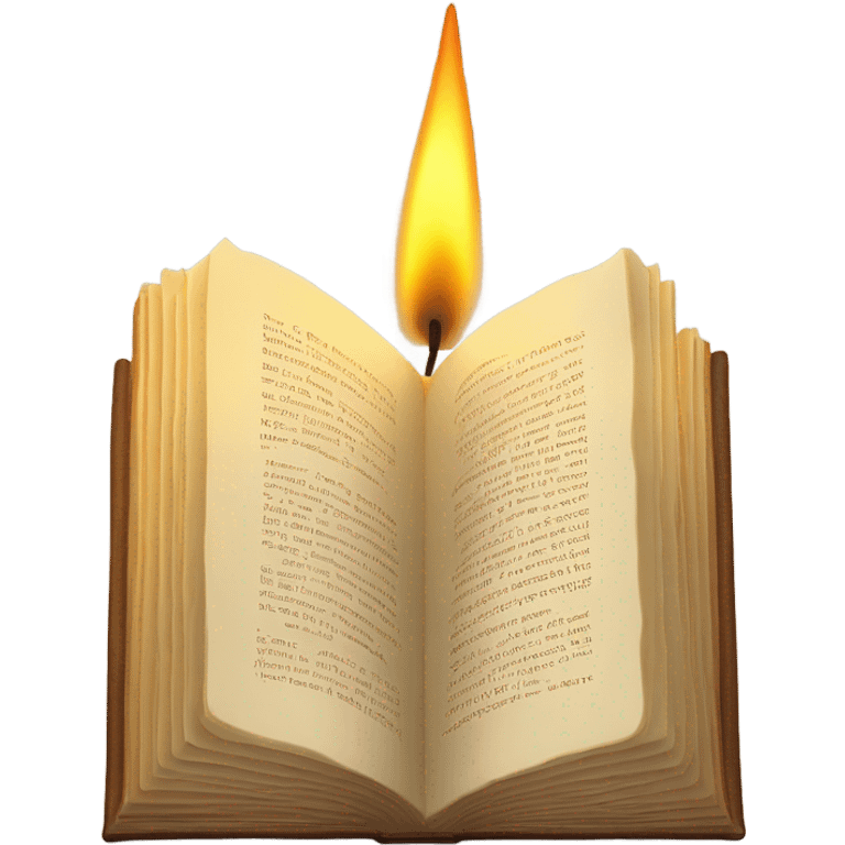 Book with candle emoji