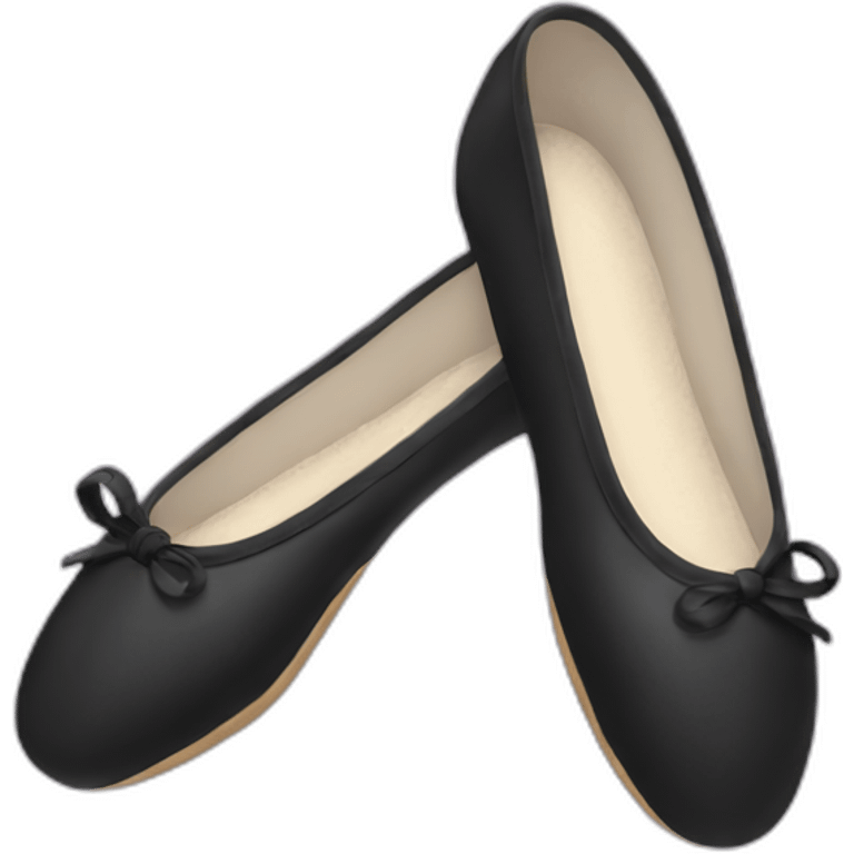 black ballet shoes emoji