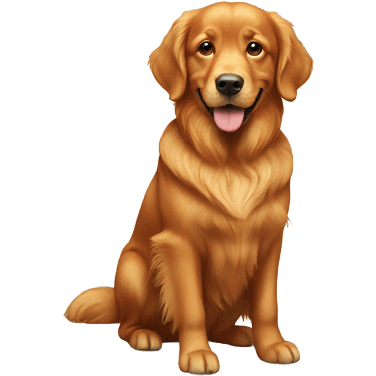 Red golden retriever  emoji