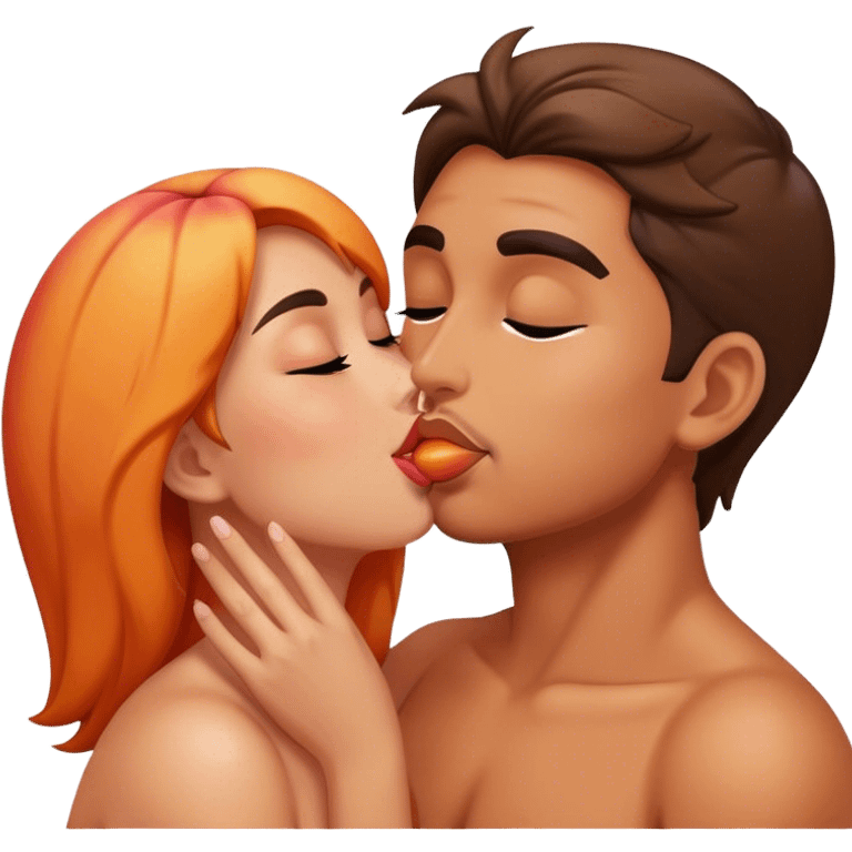 Kissing a peach  emoji