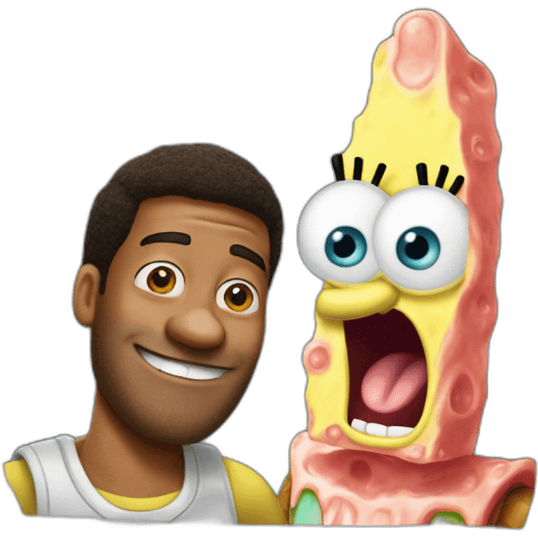 Spongebob with Patrick star emoji