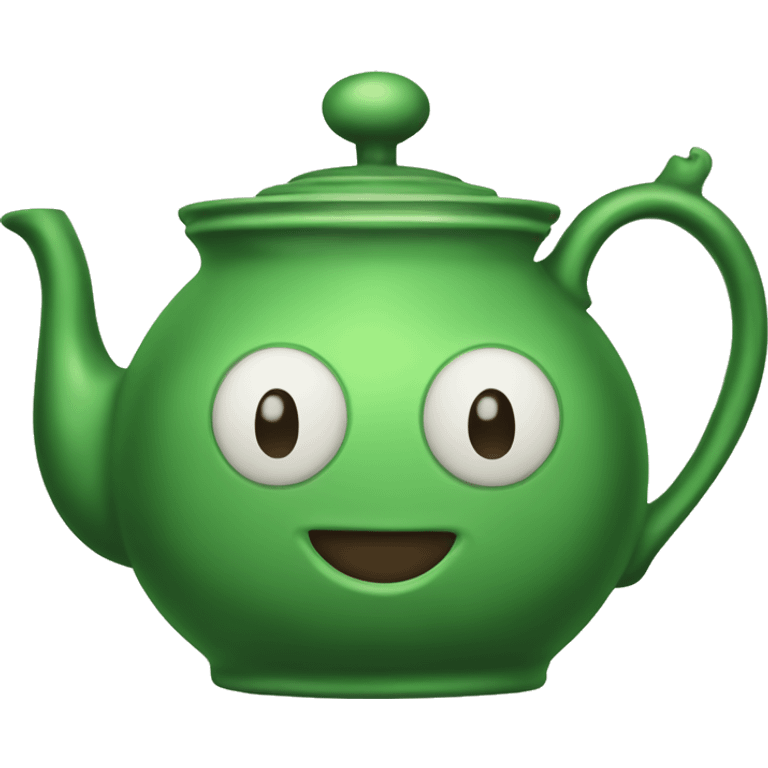 Green vintage teapot emoji