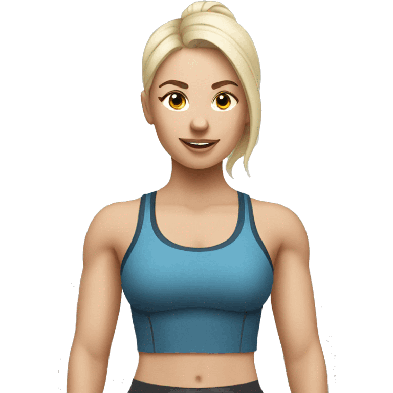 personal trainer woman white skin emoji