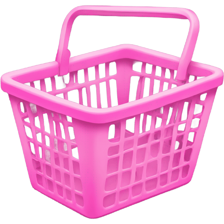 Pink empty shopping basket emoji