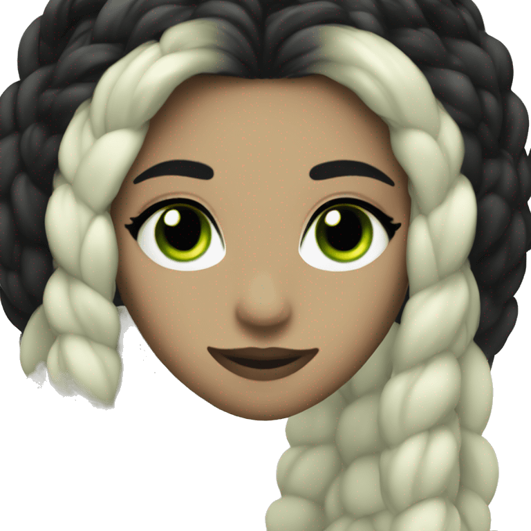 Elphaba with braid black hair  emoji