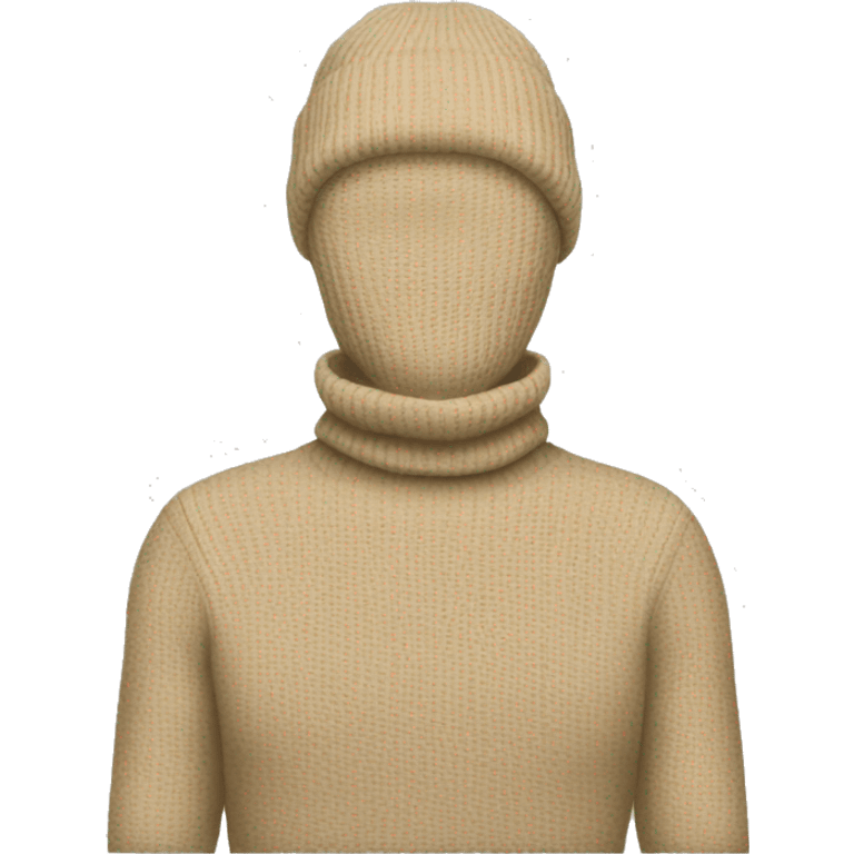 Beige turtleneck clothes  emoji