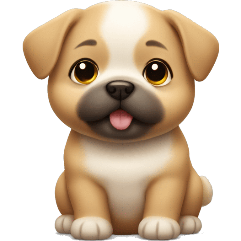 Cute chubby puppy emoji