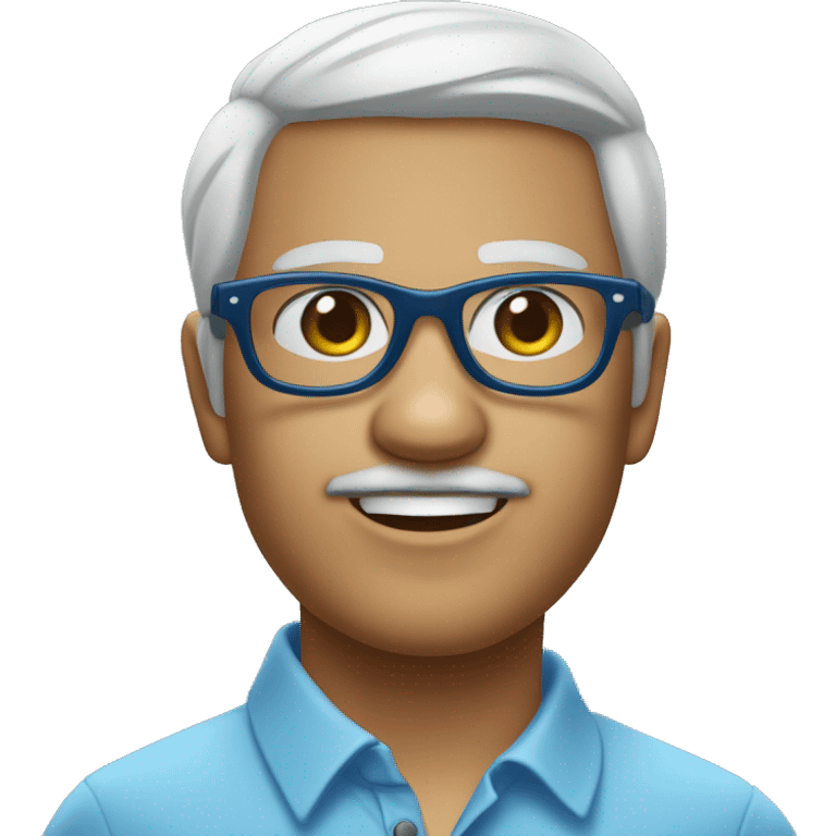 menino com pele clara com cabelo loiro e olho azul usando oculos thuig life emoji