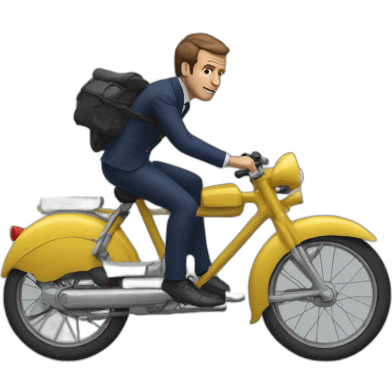 Macron riding his bike emoji