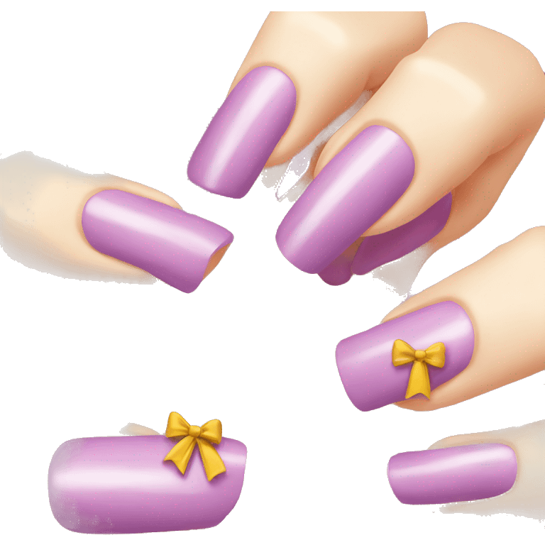 Nails with bows emoji