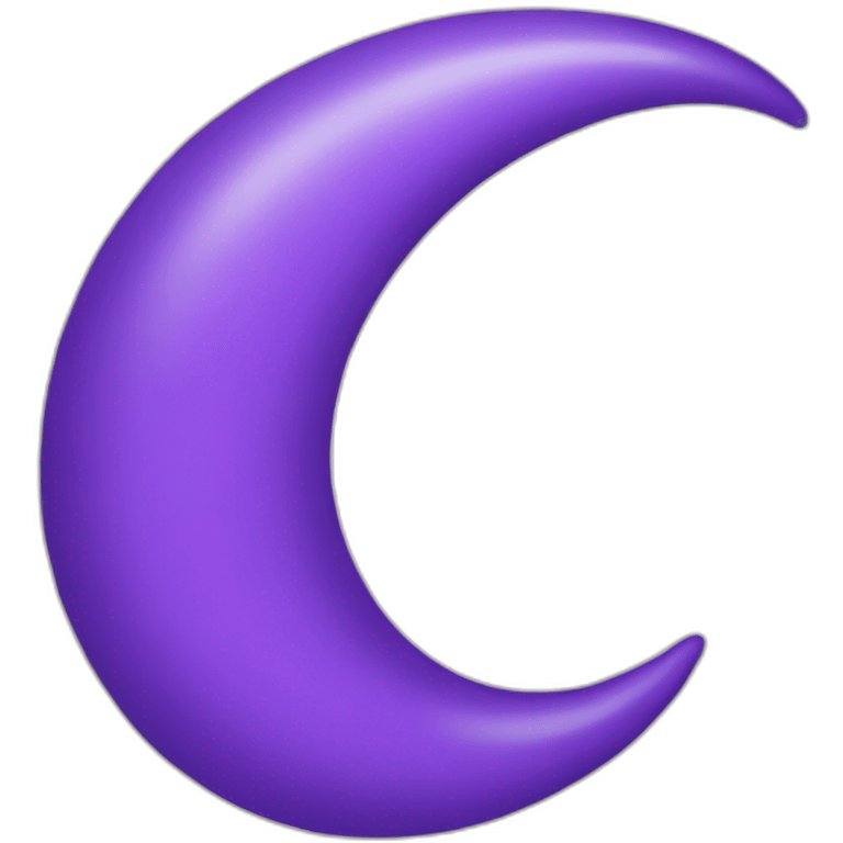 Purple crescent emoji