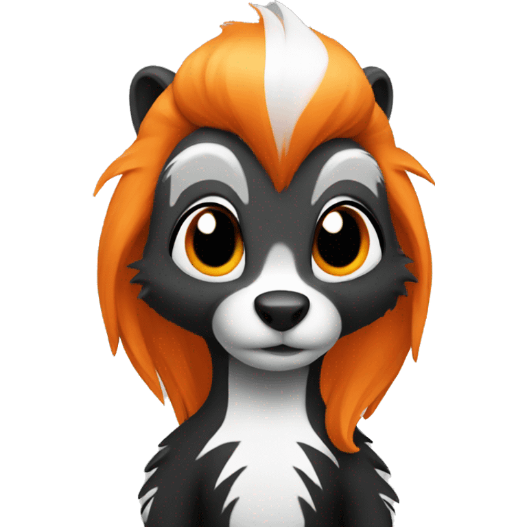 skunk with orange hair emoji