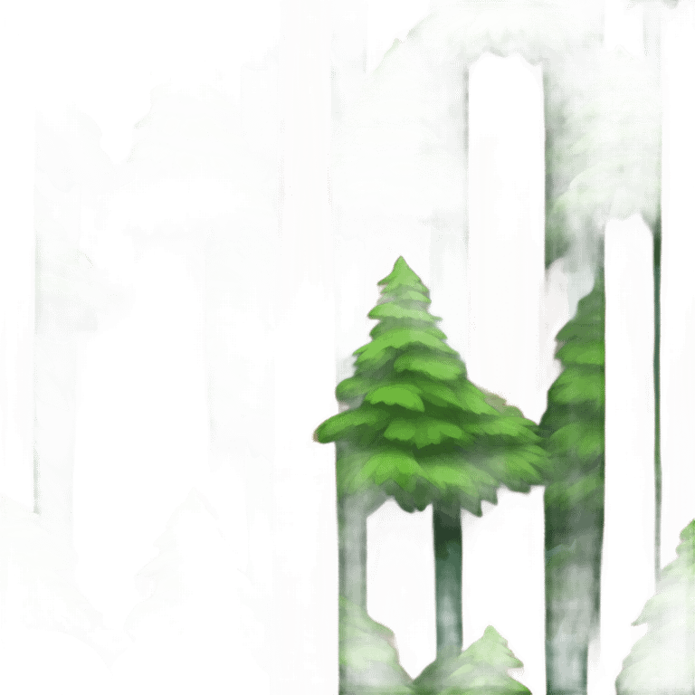 Many Redwood fir trees forest emoji