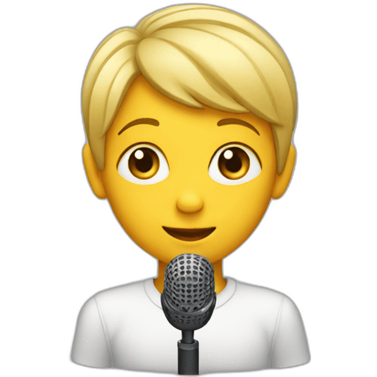 children with microphone emoji