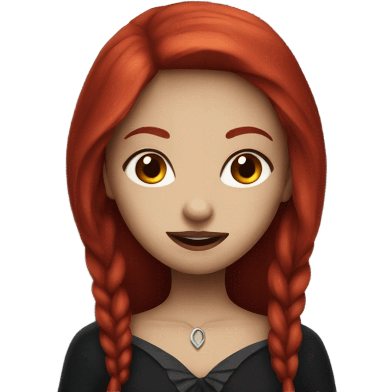 vampire girl with red hair emoji