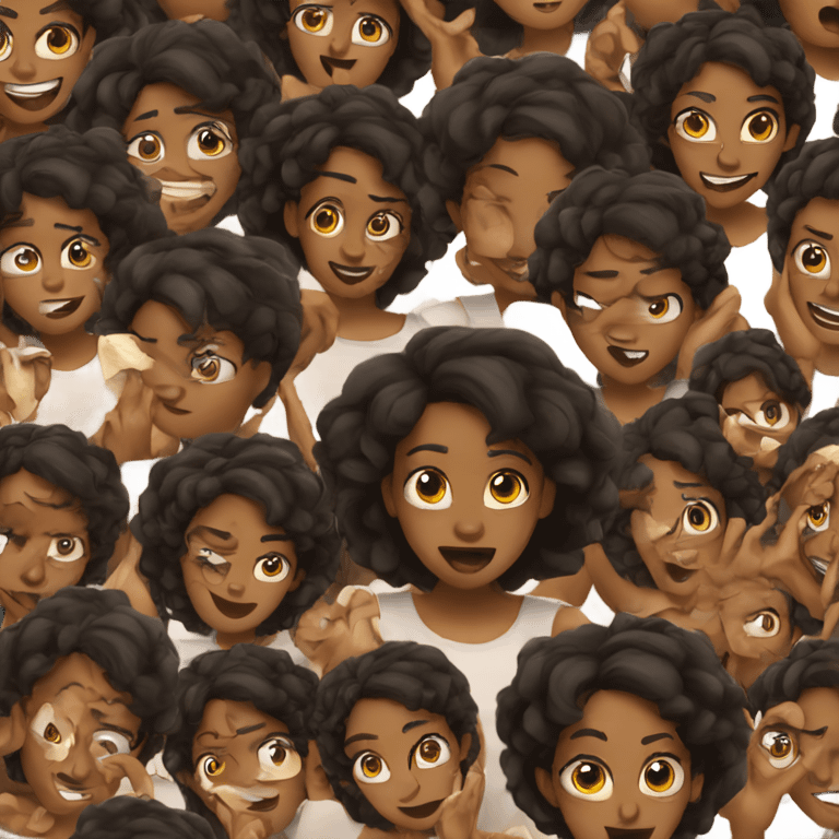 black girl reactions emoji