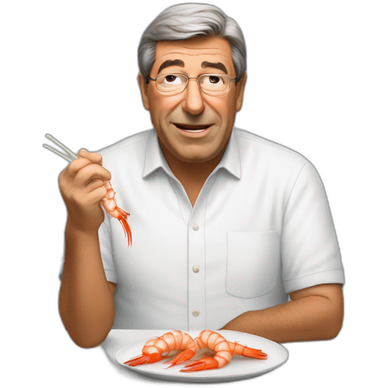 Balkany eating shrimp emoji