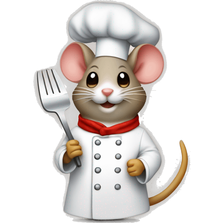 mouse with a chef’s hat apple style emoji