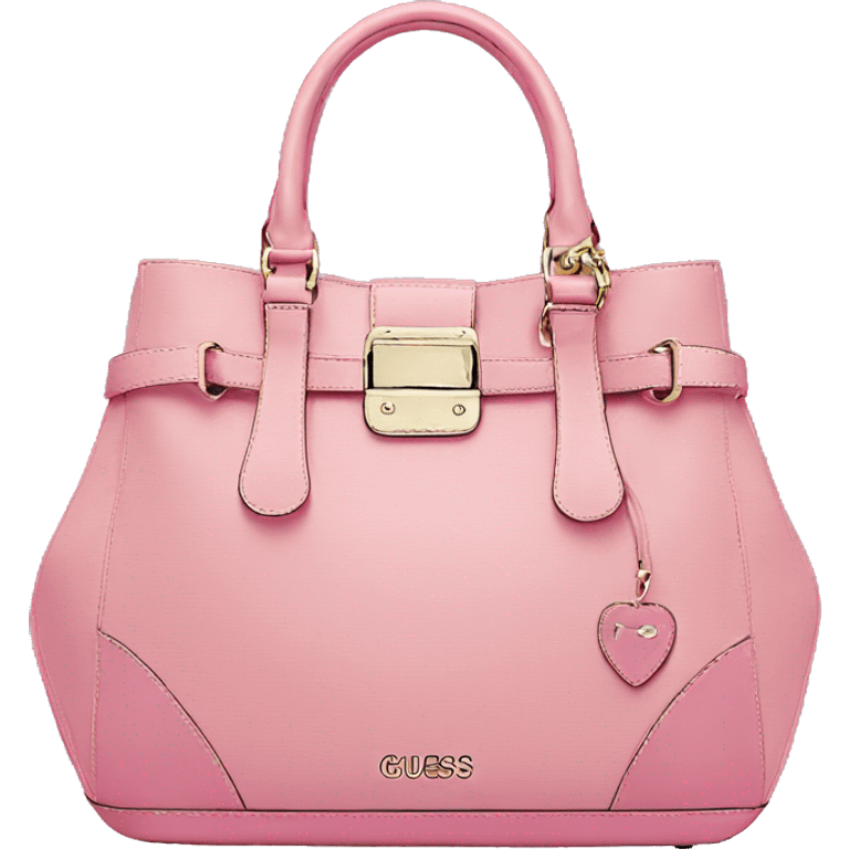 Pink guess handbag emoji