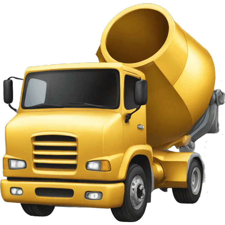 a cement mixer wearing gold jewelry emoji