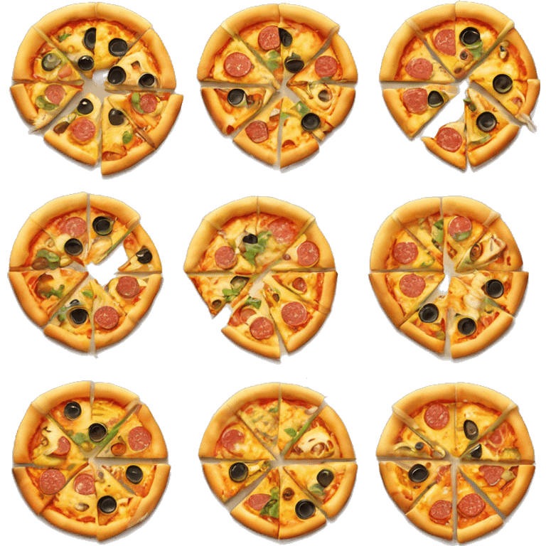 Pizza yiyen sarı ve siyah pelerinli kedi emoji