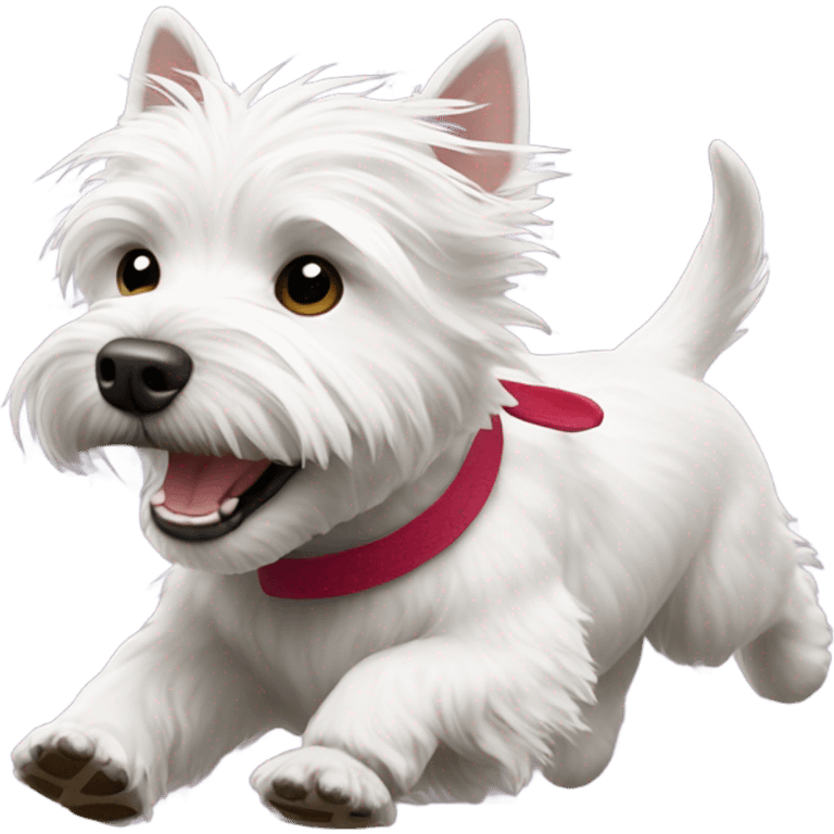 Westie running emoji