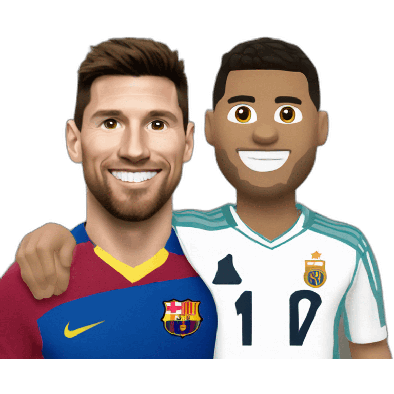 Messi avec ronaldo emoji