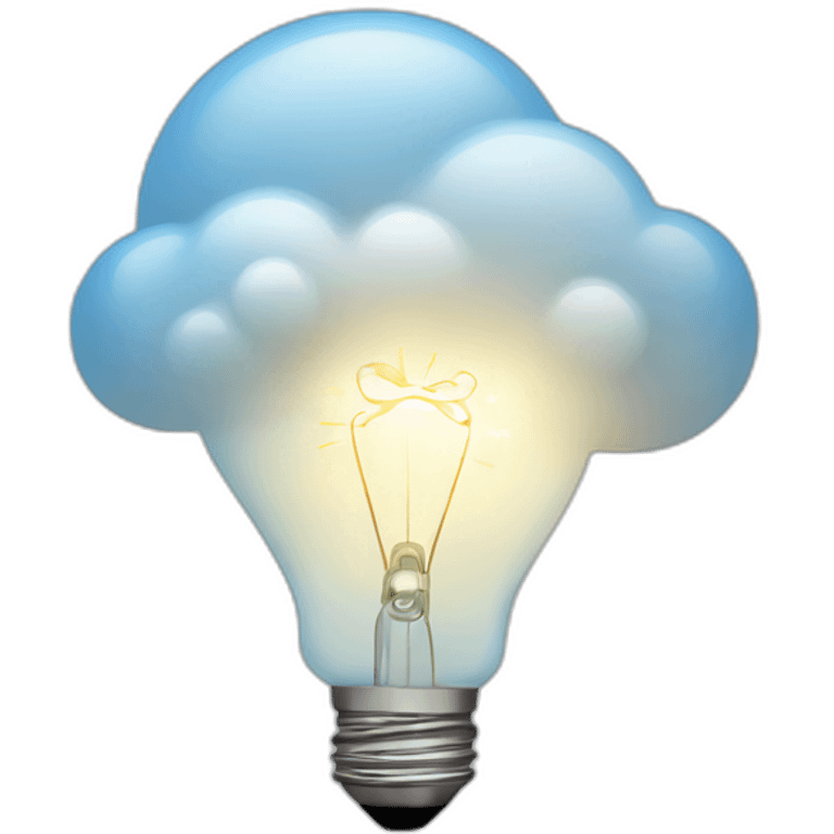 lightbulb inside thought cloud emoji