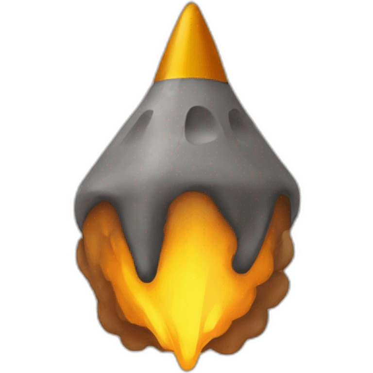 Make this emoji: 🚀, but in a downward direction emoji