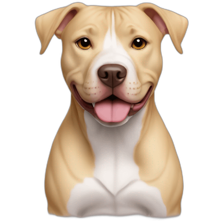 Dog mix pitbull labrator color blonde small emoji