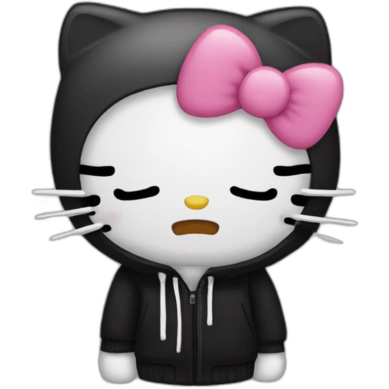 Emo hello kitty crying  emoji