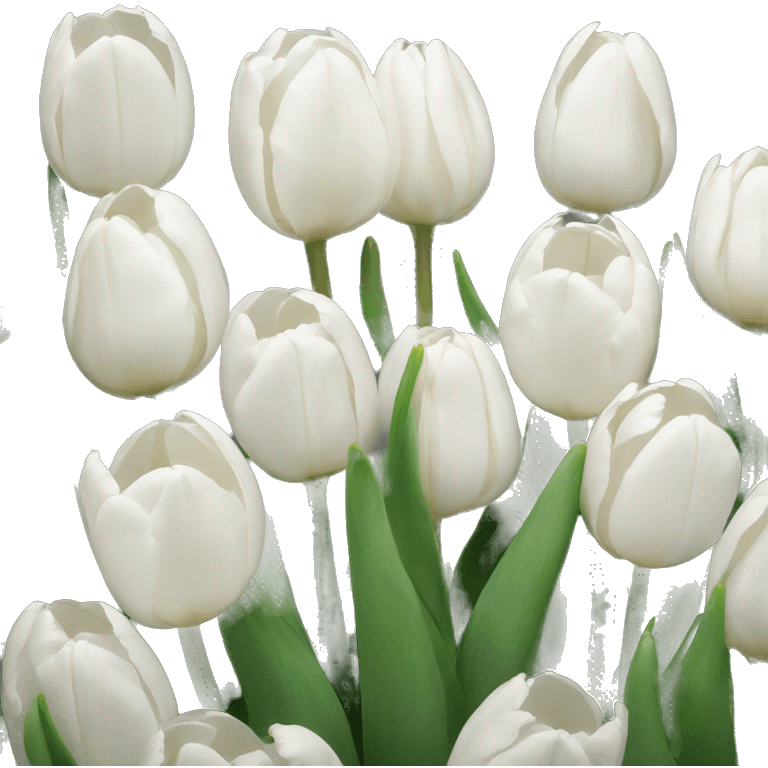 White tulips emoji